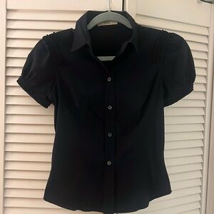 Prada Short Sleeve Button Down Blouse
